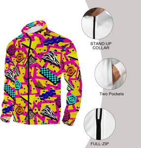 Tuta Sportiva Vintage Anni '80 '90 |   Set Felpa con Zip Intera e Pantaloni da Jogging per Uomo |   Motivo Grafico Personalizzato Intenso per l'Inverno - Product Image 2