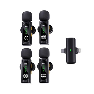 Mô Hình Mới T90 4 Trong 1 Không Dây <span class=keywords><strong>Lavalier</strong></span> <span class=keywords><strong>Microphone</strong></span> Xách Tay Mini Clip-On Ve Áo Mic Với Tiếng Ồn Hủy Bỏ Cho Iphone <span class=keywords><strong>Ipad</strong></span> - Product Image 1