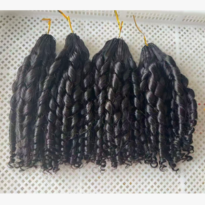 Extensiones de Cabello Humano Rizado Pixie, Extensiones de Cabello Humano de Crochet de Buena Calidad, Extensiones de Cabello Humano de Crochet con Nudos Milagrosos - Product Image 1