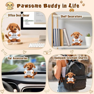 Nuevo Muñeco de Ganchillo Labrador con Patrón de Rosas, Estilo Lindo, Energía Positiva, Hecho a Mano, Transfronterizo, 2026 - Product Image 6