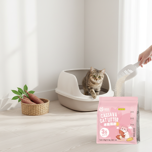 Litière pour chat en manioc pur, ultra-fine, désodorisante, antibactérienne, anti-odeur, facile à agglomérer, <span class=keywords><strong>sans</strong></span> poussière, à <span class=keywords><strong>prix</strong></span> réduit - Product Image 2