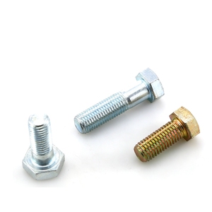 Din931 White <strong>Zinc</strong> Bolt Half Thread ISO4014 Class4.8 Class12.9 Black <strong>Oxide</strong> M64 - M4 Hex Head Bolt With Hex Nut - Product Image 2