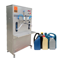 Semi Automatique Double Têtes En Plastique Anti Corrosion Toliet Liquide Nettoyant Chlore Blanchiment Eau Huile Peut Poids Machine De Remplissage