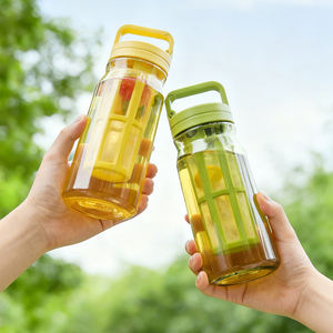 Bouteille <span class=keywords><strong>d</strong></span>'<span class=keywords><strong>eau</strong></span> avec infuseur à thé chaud Tritan de 800 ml, sans BPA, avec logo personnalisé, bouteille à boire directement pour les voyages et le camping en plein air - Product Image 3