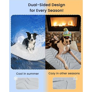 여름용 폴리에스터 펫 쿨링 매트, 강아지 & 고양이 겸용 따뜻하고 시원한 수면 매트 - Product Image 4