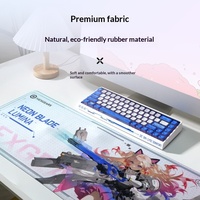 HEXGEARS Tapis de souris en tissu Anime Mech Art 700*300*2mm, base en caoutchouc antidérapante, bord cousu, résistant à l'usure, pour le jeu et le bureau