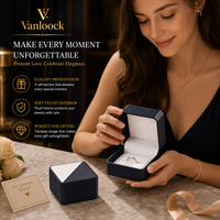 Boîte à bague pyramide personnalisée, emballage de luxe pour bijoux, boîte de présentation pour bague de fiançailles ou de mariage, boîte cadeau avec logo