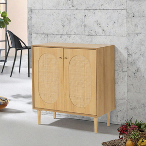 Aparador de Madera Maciza Rústico Decorado Estilo Antiguo 2024 con Estante Ajustable - Mueble Auxiliar para Sala de Estar y Cocina - Product Image 3