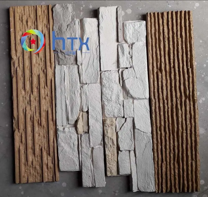 Utdoor-Panel de pared de piedra pu impermeable, decoración 3D