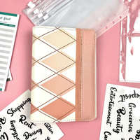 Carnet à anneaux en cuir AP, organiseur de budget A6 avec enveloppes pour espèces et porte-cartes