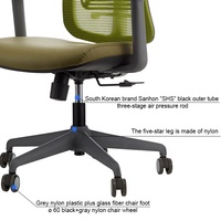 Échantillon gratuit à moitié prix, Support lombaire à dossier haut, chaise ergonomique en maille d'ordinateur, chaise de bureau confortable et pivotante