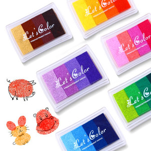 Tampons d'encre vintage pour scrapbooking, décoration et artisanat, 4 couleurs dégradées, tampons d'encre pour peinture - Product Image 1
