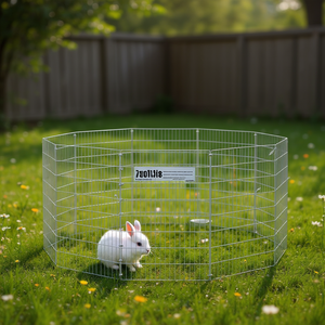 Cage pour animaux de compagnie en fer galvanisé à 10 panneaux, 21,3 x 31,5 pouces, pour petits chiens, usage intérieur - Product Image 2