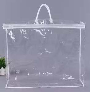 Wholesale Custom Logo Large Organizer <b>Vinyl</b> Clear Transparent PVC <b>Bag</b> Zipper Portable Waterproof Home Storage Foldable Design - Product Image 1