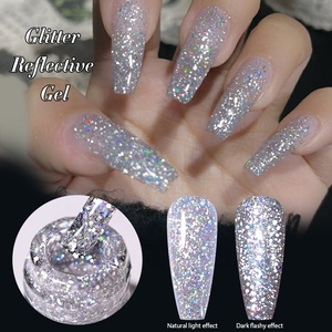 BORN PRETTY Esmalte de <span class=keywords><strong>Gel</strong></span> Reflectante de Fantasía, Esmalte de <span class=keywords><strong>Gel</strong></span> de Disco con Brillo Láser UV Inodoro, Resina Libre de HEMA TPO, 10ml - Product Image 1