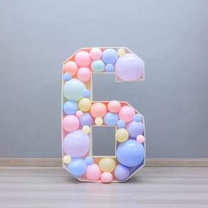 Grande 3D palloncino mosaico numero scatola da te riempibile numeri da 0 a 9 palloncino <span class=keywords><strong>espositore</strong></span> per decorazione festa di compleanno - Product Image 1
