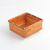 Panier à Fruits en Bambou Style 2 Vente en Gros à Bas Prix Objets en Rotin Stockage Paniers en Bambou Tissé pour Cadeaux Bambou