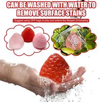 3 Squishies Géants Fraise Taba MALTOSE, Jouets à Presser Mignons Kawaii, Anti-stress Collants, Unisexe 5+ Ans, Cadeaux Saint-Valentin et Anniversaire