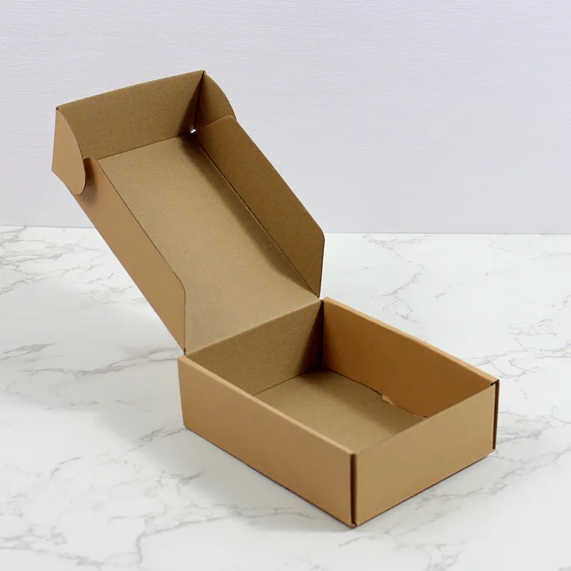 HXD Manufacturer Low MOQ Customized Print Corrugated Shipping Mailer Folding Packaging Kraft Paper Boxes