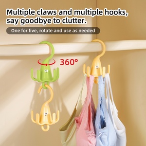 Banana Five Claw Rotation Space Saving Holder Hook Wall Mounted Cabinets Clothes <b>Rack</b> for <b>Shoes</b> Scarf <b>Storage</b> Widely Used - Product Image 2