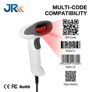 Lecteur de codes <span class=keywords><strong>QR</strong></span> filaire USB Plug and Play JR 720D 1,5 m, scanner de codes-barres 1D et 2D CMOS rapide pour supermarchés et magasins - Product Image 3