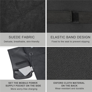 Bán buôn biểu tượng tùy chỉnh có thể giặt 3 nhiệt độ thiết lập da lộn lông cừu nước nóng ghế đệm với tựa lưng - Product Image 2