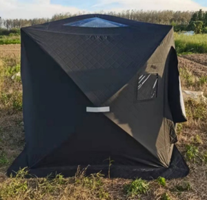 Tente <span class=keywords><strong>de</strong></span> sauna d'hiver Warmfire Oxford à triple couche pour la pêche sur glace, grande fenêtre, une chambre, ouverture rapide automatique, durable et thermique - Product Image 3