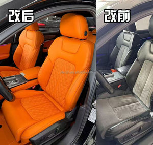 Set Completo di <span class=keywords><strong>Coprisedili</strong></span> Auto in Pelle Impermeabile 9D Universale per <span class=keywords><strong>Audi</strong></span> <span class=keywords><strong>A6</strong></span>, Decorazione Interna alla Moda - Product Image 2