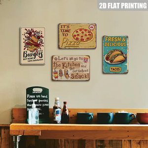 Letrero Metálico Vintage de Tacos Frescos y Deliciosos, Arte de Pared Retro de Comida Mexicana para Restaurante y Cafetería - Product Image 4