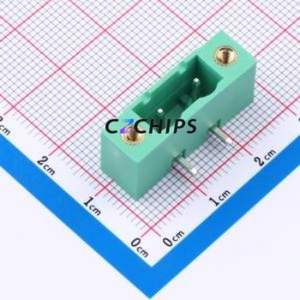 MX2EDGRM-7.62-02P-GN01-Cu-A Plug-in Terminal Block Bent Lead Through Hole,P=7.62mm Board-to-Board / Socket - Closed Screw Fixing - Product Image 1
