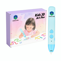 Mainan edukasi kustom pabrik penjualan laris pena cetak 3D gambar DIY Set pena Printer 3D anak-anak filamen PLA dibuat plastik