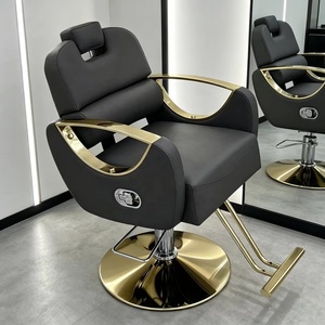 Chaise de Salon de Coiffure Professionnelle en Cuir Réglable de Haute Qualité pour Maquillage, Coiffure et Esthétique - Product Image 6