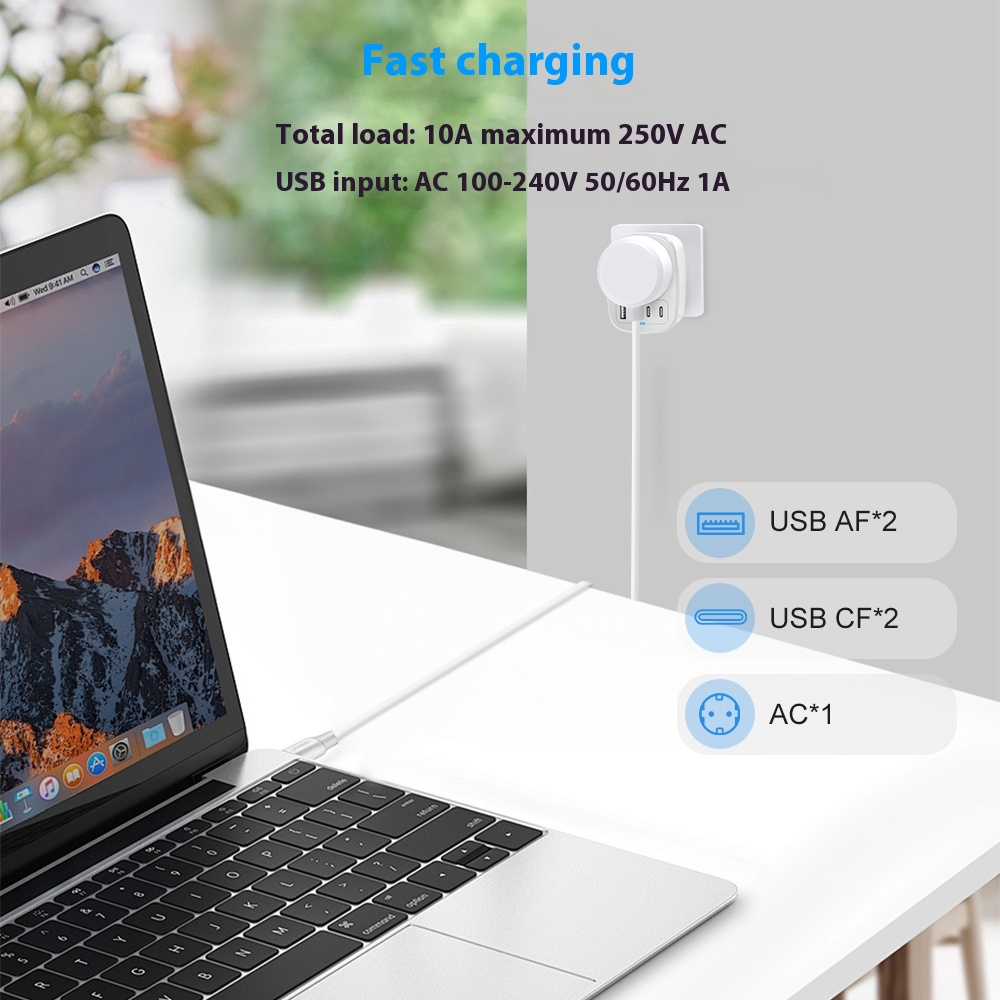 HONPNK US901AU-2A2C18 Multi Universal International Socket Plug Travel Adapter From US Canada to Australia New Zealand