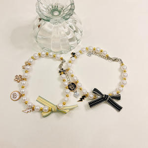 Collar de Perlas con Lazo para Mascotas, Colgante de Princesa, Adornos Dulces para Cachorro, Accesorios para Mascotas - Product Image 5
