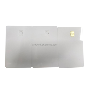 Carta di credito in PVC di 4428 smart Contact con banda magnetica con slot per chip di stampa colorato bianco 4442 - Product Image 6