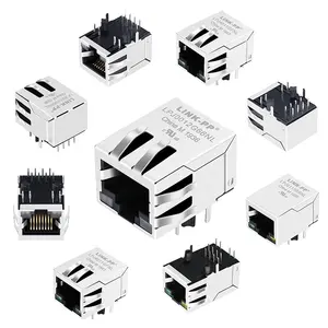 תיקון פנל מסוכך 8P8C Cat5e Lan רשת RJ-45 יציאת רשום שקעי אינטרנט RJ45 Ethernet מחברים