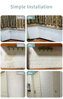 Carreaux muraux auto-adhésifs résistants et imperméables Papier peint 3d en brique de mousse Papier peint pour la décoration intérieure en gros