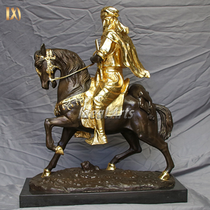Decoración del hogar pequeño bronce árabe Guerrero cazador montando su caballo escultura para la <span class=keywords><strong>venta</strong></span> - Product Image 4