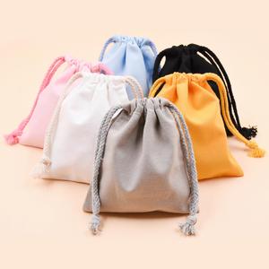 Custom Logo High Quality Recyclable Cotton <b>Drawstring</b> <b>Pouch</b> Eco-Friendly Screen Printing Gift Packaging Craft Customized Candle - Product Image 5