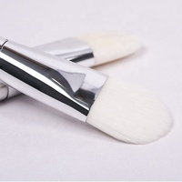 Brosse nettoyante faciale professionnelle en silicone personnalisée avec manche en plastique, brosse plate pour masque facial et maquillage