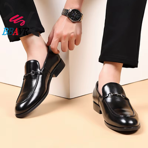 Mocasines Negros y Marrones al por Mayor de Fábrica, con Parte Superior de PU, Suela de Goma, Punta Puntiaguda, Zapatos Formales de Vestir para Hombre - Product Image 6