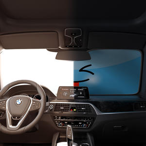 SUITU ม่านบังแดดรถยนต์สำหรับกระจกหน้ารถขนาดเล็ก ฟิล์มเลเซอร์พร้อมโลโก้แบรนด์ ติดตั้งด้วยตัวดูด ป้องกันความร้อน - Product Image 4