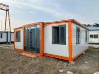 Maison Extensible Portable 3 Chambres - Maisons Conteneurs Pliables de 40 pieds, Conception Modulaire Préfabriquée Moderne et Finition de Luxe