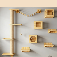 Griffoir pour chat, lit, tanière, jouet, étagères murales flottantes en bois, hamac et perchoirs pour l'intérieur