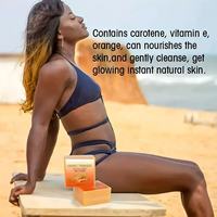 Savon Herbal à la Carotte Marque Blanche Effet Éclaircissant pour la Peau, Savon à l'Acide Kojique au Curcuma pour Enfants, Vente en Gros Disponible