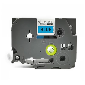 Cinta Adhesiva Laminada Estándar Orison TZo-541 de 18 mm, Negra sobre Azul, Compatible con TZe541 TZe-541 para Impresora Brother <span class=keywords><strong>P</strong></span>-<span class=keywords><strong>Touch</strong></span> - Product Image 1
