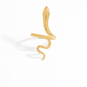 Serpentine Snake <b>Ring</b> 18k Gold Plated Animal Design Women's Fashion Jewelry Gift - Product Image 5
