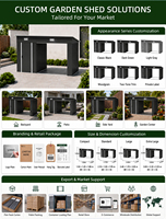 Abri de jardin métallique vert foncé résistant aux intempéries, armoire à outils verrouillable, abri pour vélos, kit pour entrepreneurs en aménagement paysager, vente en gros