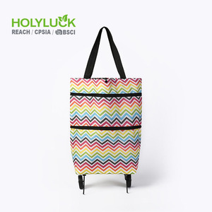 Chariots de supermarché légers sacs de chariot de chariot d'épicerie pliables pliables réutilisables sac à provisions pliant avec roues - Product Image 5