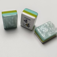 Tuiles de Mahjong Océaniques Directes d'Usine, Ensemble de Mahjong en Acrylique Nacré avec Joker, Vente en Gros, Logo Personnalisé, Fournisseur OEM
